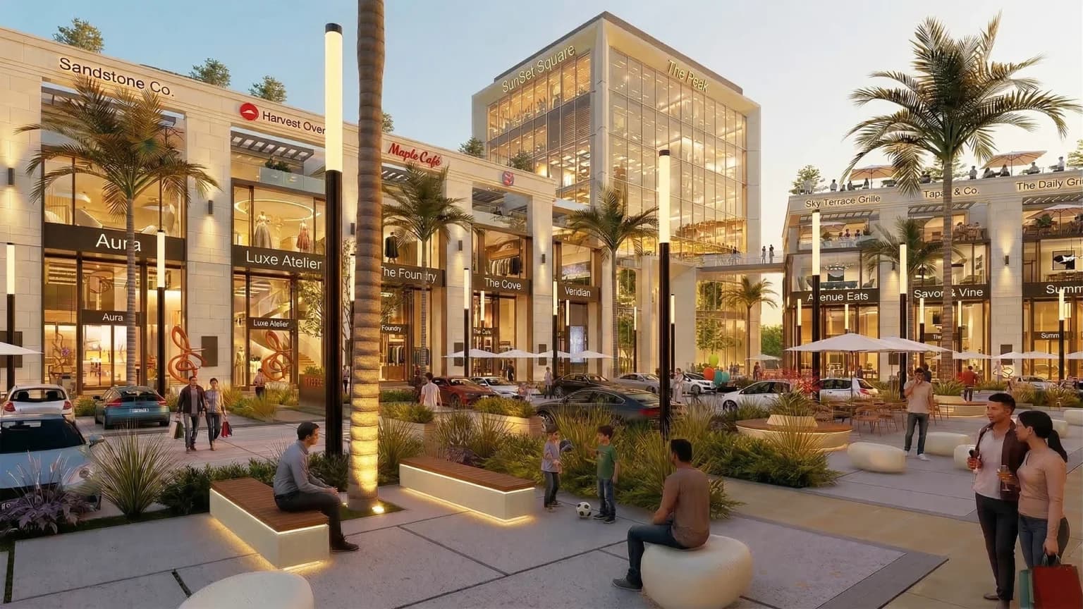Sunset Square render 1